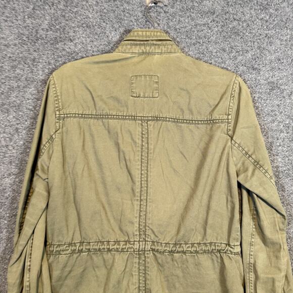 Abercrombie & Fitch Jacket Womens Medium Green Military Y2K Vtg Zip Up Pockets - Picture 10 of 10